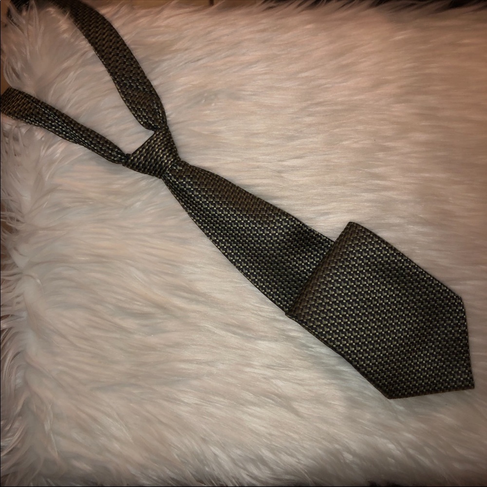 BALENCIAGA GREEN PATTERNED TIE